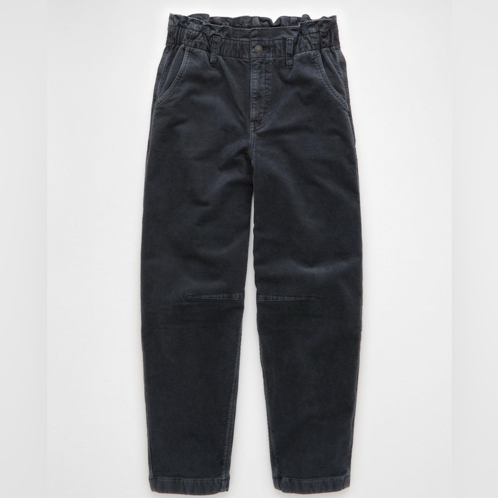 American Eagle Stretch Super High-Rise Corduroy Paper Bag Barrel Pant
